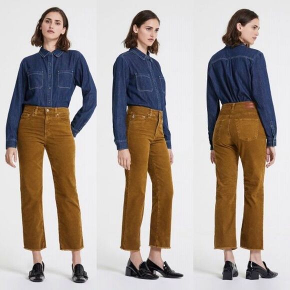 AG the rhett corduroy cropped jeans - Picture 2 of 14